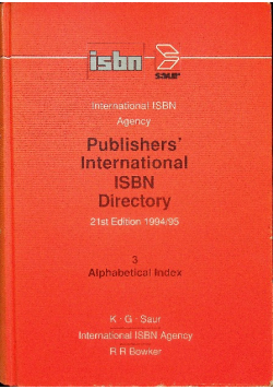 Publishers International ISBN Directory 3 Alphabetical Index