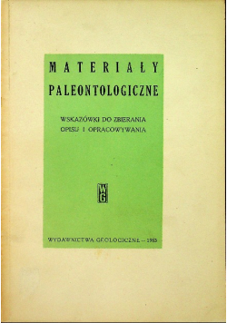 Materiały paleontologiczne