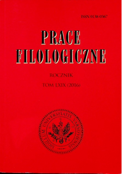 Prace filologiczne tom LXIX