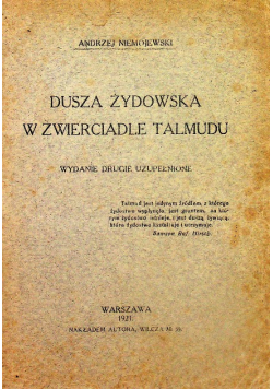 Dusza żydowska w zwierciadle Talmudu 1921 r