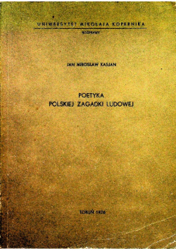 Poetyka polskiej zagadki ludowej