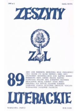 Zeszyty literackie 89 1/2005