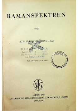 Ramanspektren 1943 r