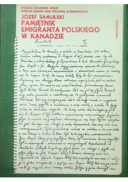Pamiętnik emigranta polskiego w Kanadzie