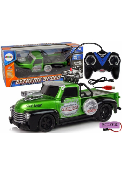 Auto zdalnie sterowane 1:18 zielone Pick-up