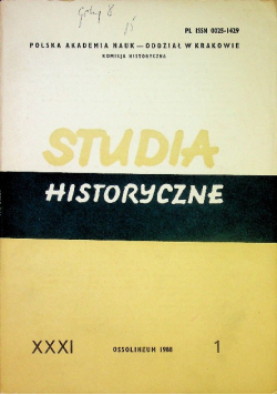 Studia historyczne XXXI  1 / 88