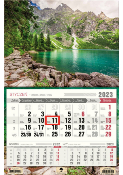 Kalendarz 2023 ścienny jednodzielny Tatry