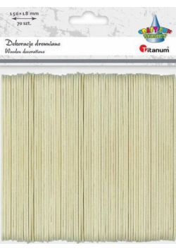 Drewniane patyczki proste 18x150mm 70szt