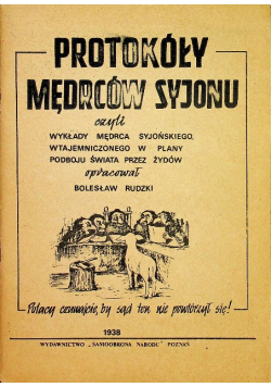 Protokóły Mędrców Syjonu 1938 r.