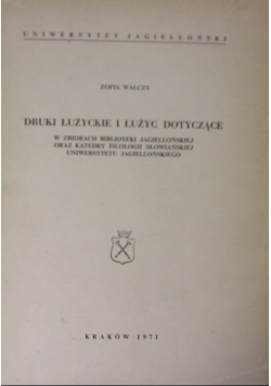 Druki łużyckie i łużyc dotyczące