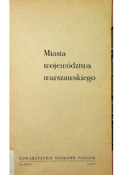 Miasta województwa warszawskiego
