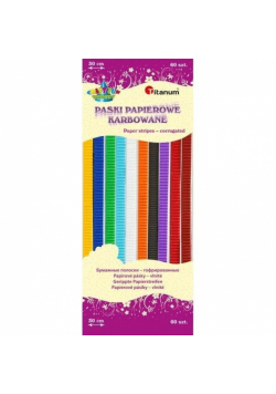 Ozdoba papierowa paski karbowane 30cm mix 60szt