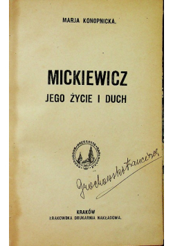 Mickiewicz Jego życie i duch ok 1921 r