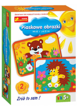 Piaskowe obrazki - Miś i jeżyk