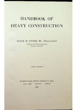 Handbook of heavy construction