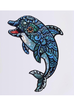Puzzle drewniane eko 84 Delfin A4