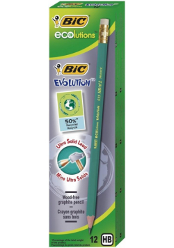 Ołówek Evolution Eco z gumką (12szt) BIC