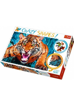 Puzzle 600 Crazy Shapes Oko w oko z tygrysem TREFL