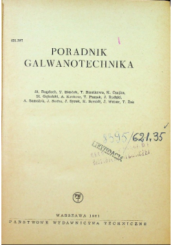 Galwanotechnika dla praktyków Poradnik