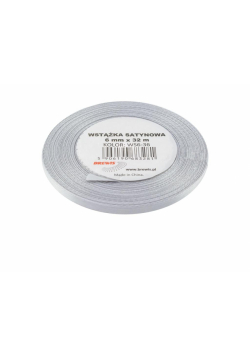 Wstążka satynowa platynowa 6mmx32m