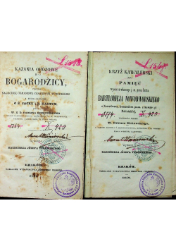 Kazania obozowe tom 1 i 2 1858 r.