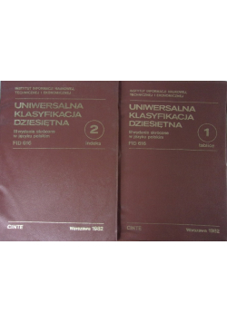 Uniwersalna klasyfikacja dziesiętna Tom 1 i 2