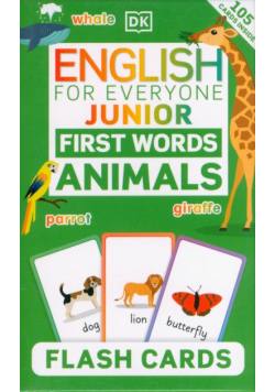English for Everyone Junior First Words Animals Flash Cards
