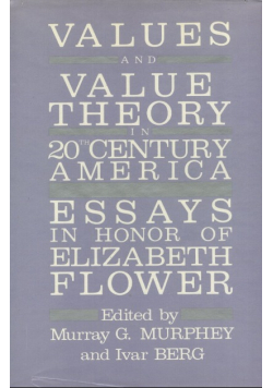 Values & Value Theory in 20th-Century America