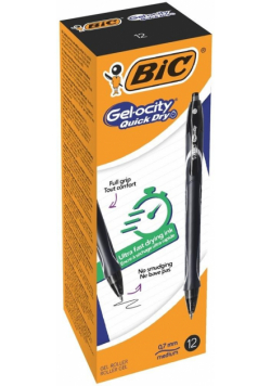 Długopis żelowy Gelocity czarny (12szt) BIC