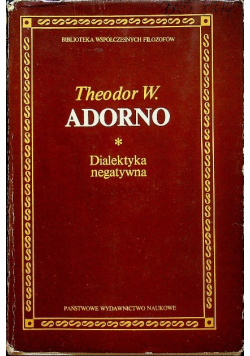 Adorno Dialektyka negatywna