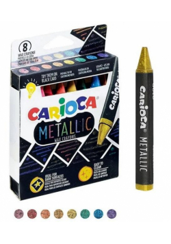 Kredki świecowe metaliczne 8 kolorów CARIOCA