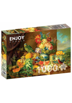 Puzzle 1000 Martwa natura z owocami, kwiatami...