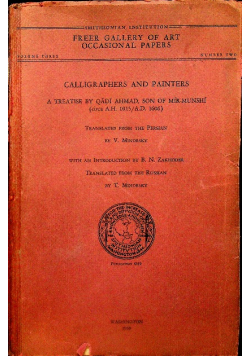 Calligraphers and painters a treatise by qadi ahmad son of mir munishi
