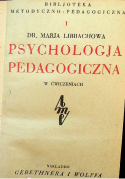 Psychologja pedagogiczna 1933 r.
