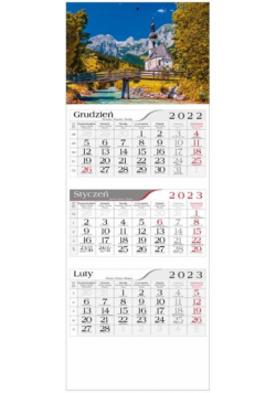 Kalendarz 2023 Trójdzielny Alpejski kościółek