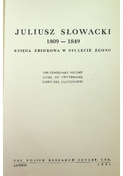 Juliusz słowacki 1809 1948
