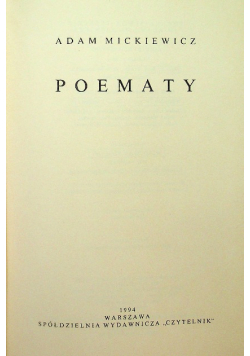 Mickiewicz Dzieła Tom 2 Poematy