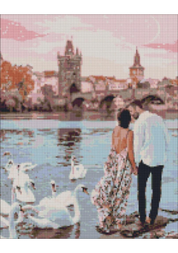Diamentowa mozaika - Spacer po Pradze 40x50cm
