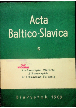 Acta Baltico Slavica