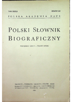 Polski słownik biograficzny Tom XXIX Zeszyt 121