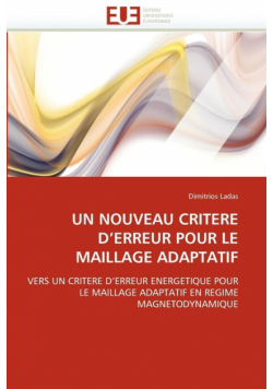 Un nouveau critere d''erreur pour le maillage adaptatif