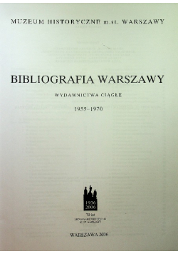 Bibliografia Warszawy Wydawnictwa ciągłe 1955 1970