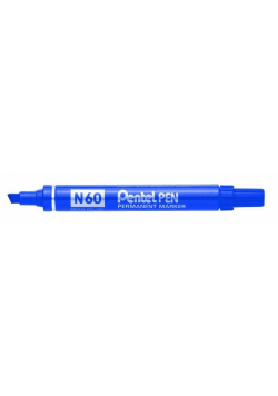 Marker ścięty N60 niebieski (12szt) PENTEL