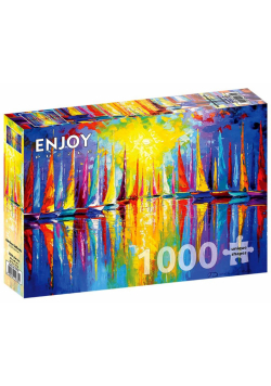 Puzzle 1000 Kolorowe żaglówki