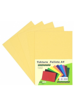 Tektura A4 falista cytrynowa 5szt