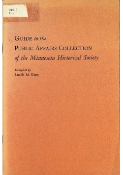 Guide to the Public Affairs Collection of the Minnesota Historical Society