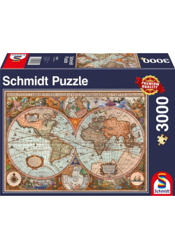 Puzzle PQ 3000 Starożytna mapa świata G3