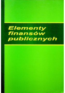 Elementy finansów publicznych