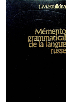 Memento Grammatical De La Langue Russe