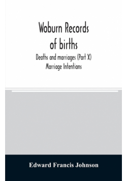 Woburn records of births, deaths and marriages (Part X) Marriage Intentions